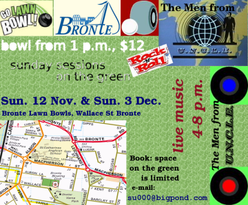 Sun. 12 Nov. & 3 Dec. 2006: Bronte Lawn Bowls