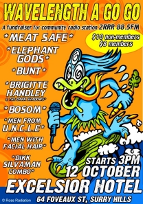 handbill for Wavelength A Go Go, Sun. 12 Oct. 2008
