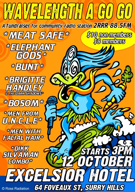 handbill for Wavelength A Go Go, Sun. 12 Oct. 2008
