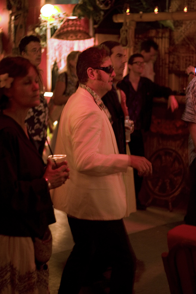 Napoleon at the Rock-a-Hula Xmas Party, with Col. S. Austin & Big Daddy K in the background