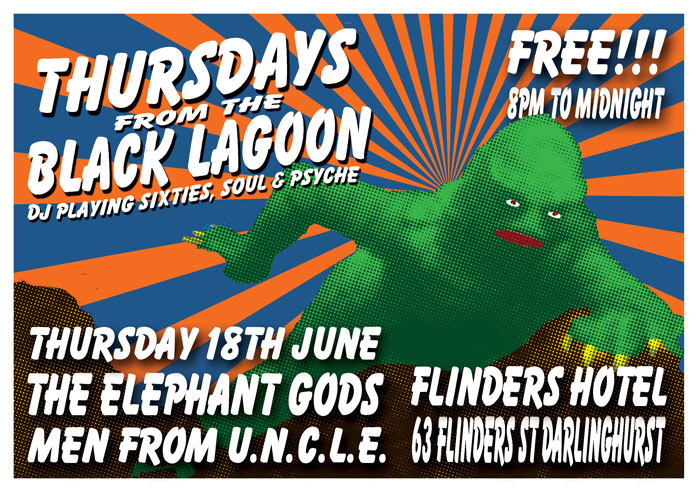 flyer for Flinders Hotel, Thur. 18 June 2009