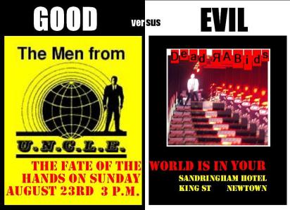 flyer for Good v. Evil, Sun. 23 Aug. 2009