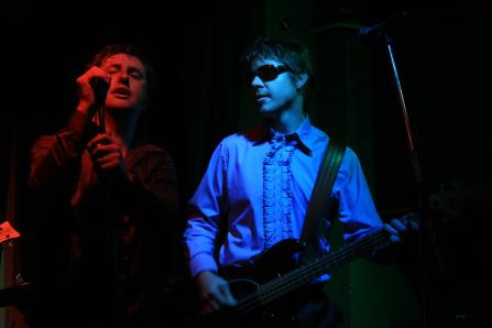 Napoleon Solo and Igneous Kathexy on stage at the Sando