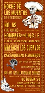 flyer for the Lava Rooms, 30 Oct. 2009