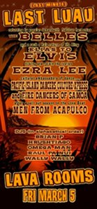 flyer for the Lava Rooms, 5 Mar. 2010