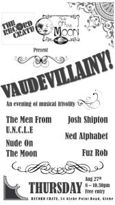 handbill for Vaudevillainy!, Thur. 27 Aug. 2015